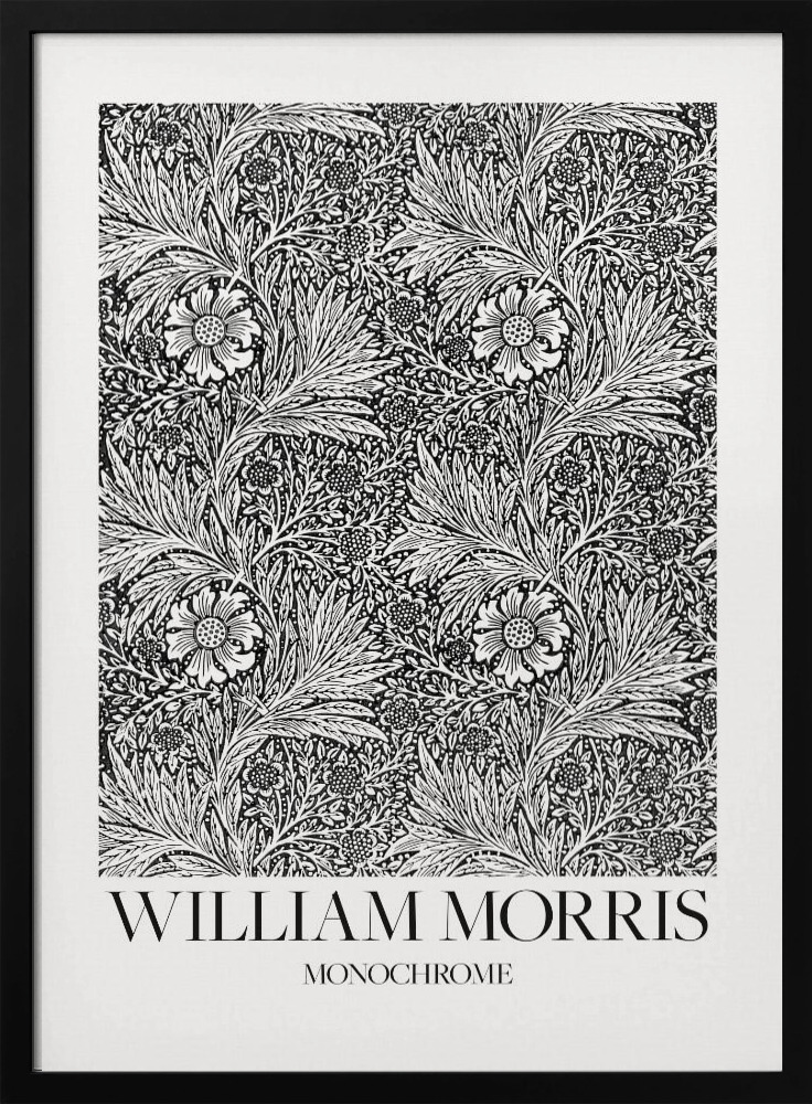 Affiche - Marigold Monochrome cadre de poster en bois foncé