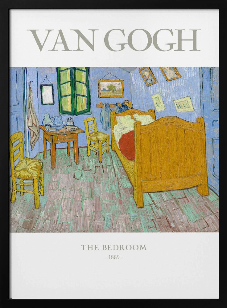 Poster - The Bedroom dark wood poster frame