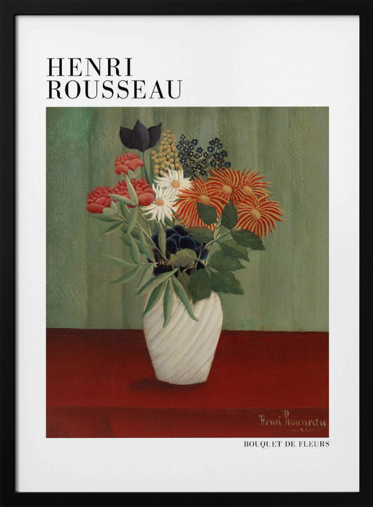Poster - Bouquet De Fleurs dark wood poster frame
