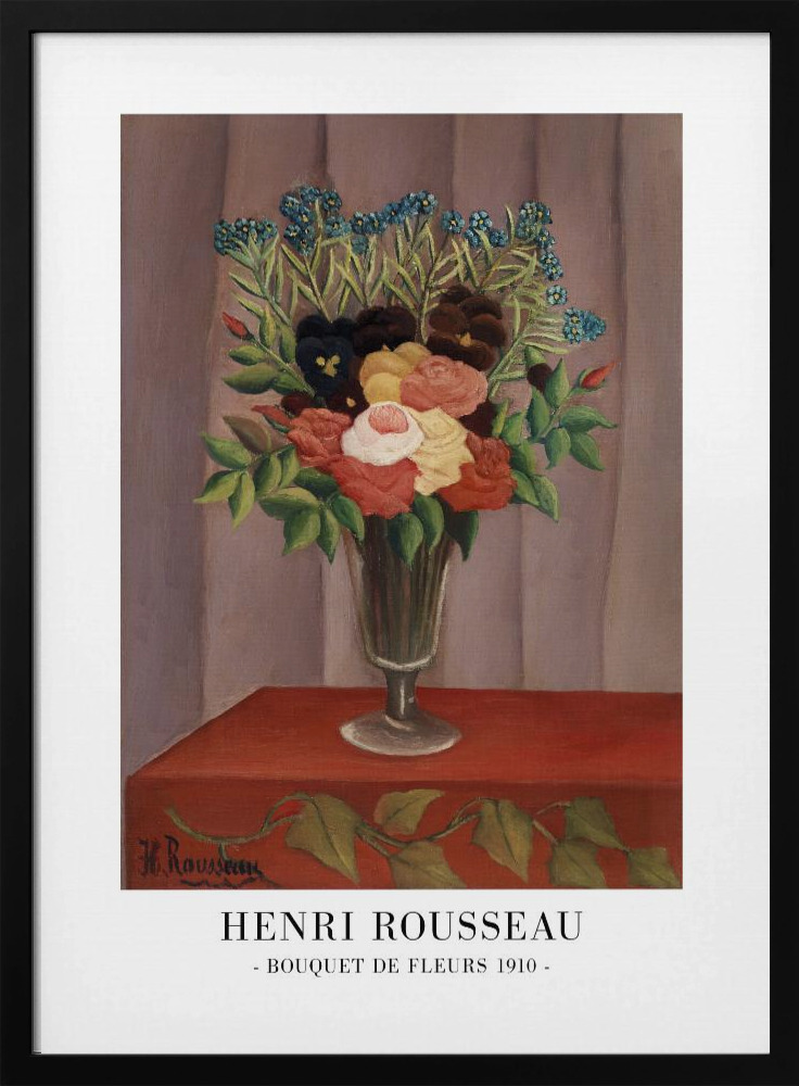 Poster - Bouquet De Fleurs 1910 dark wood poster frame