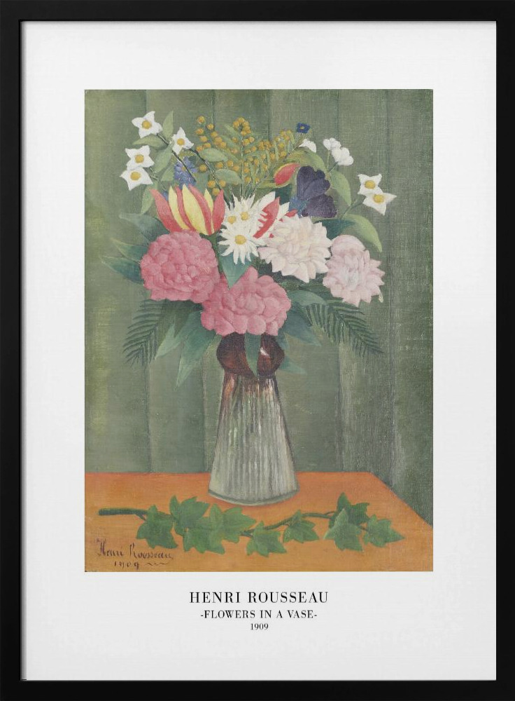 Poster - Flowers In a Vase dark wood poster frame