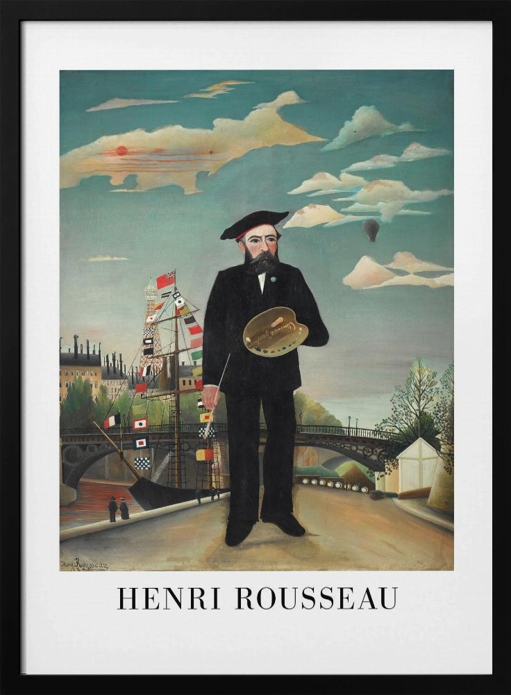 Poster - Self Portrait 1890 dark wood poster frame