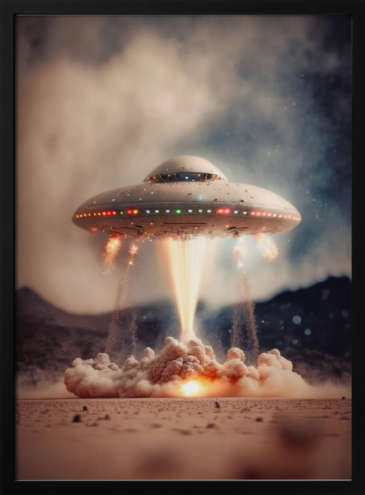 Poster - Planet 73 A dark wood poster frame