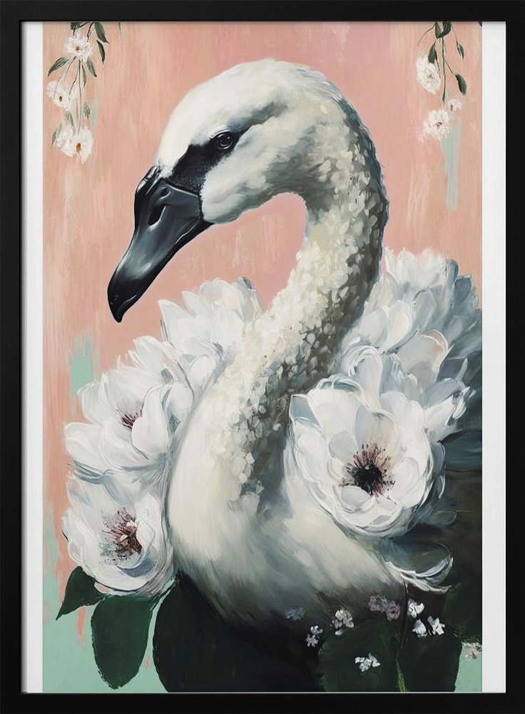 Poster - The Swan dark wood poster frame