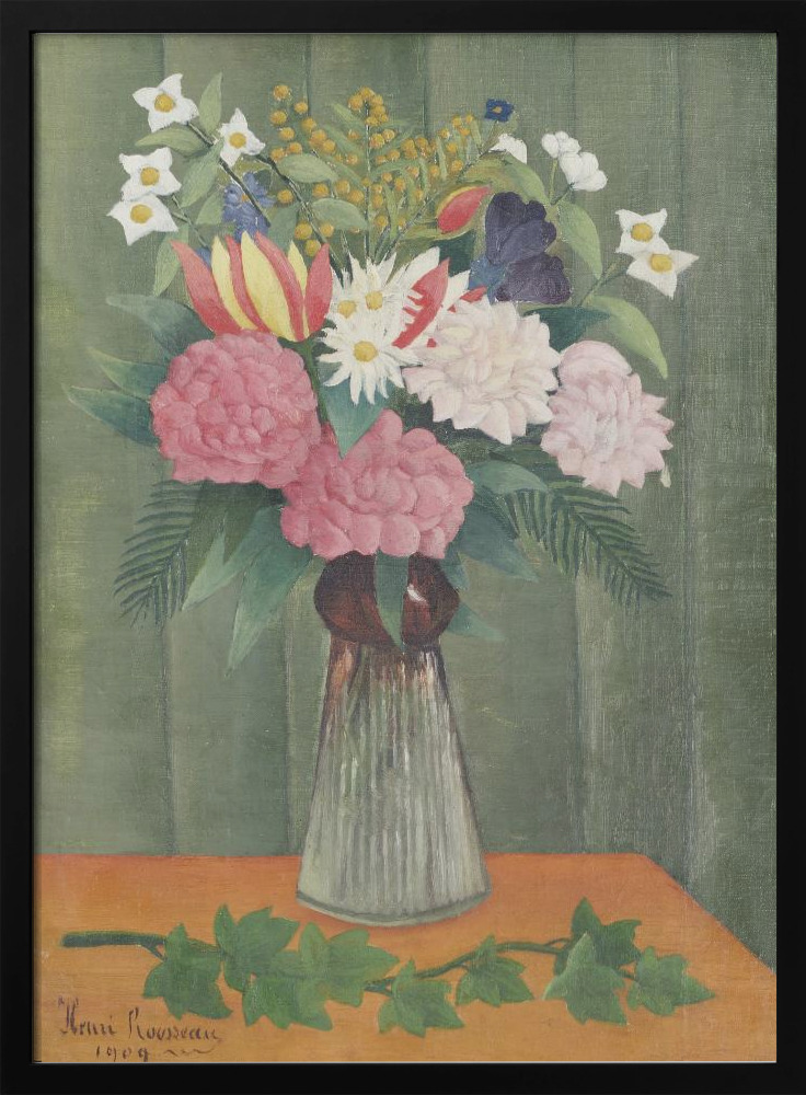 Juliste - Flowers In a Vase tumma puu julisteen kehys