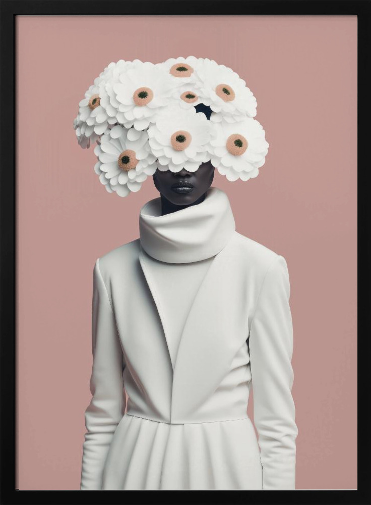Poster - Flower Fashion dark wood poster frame