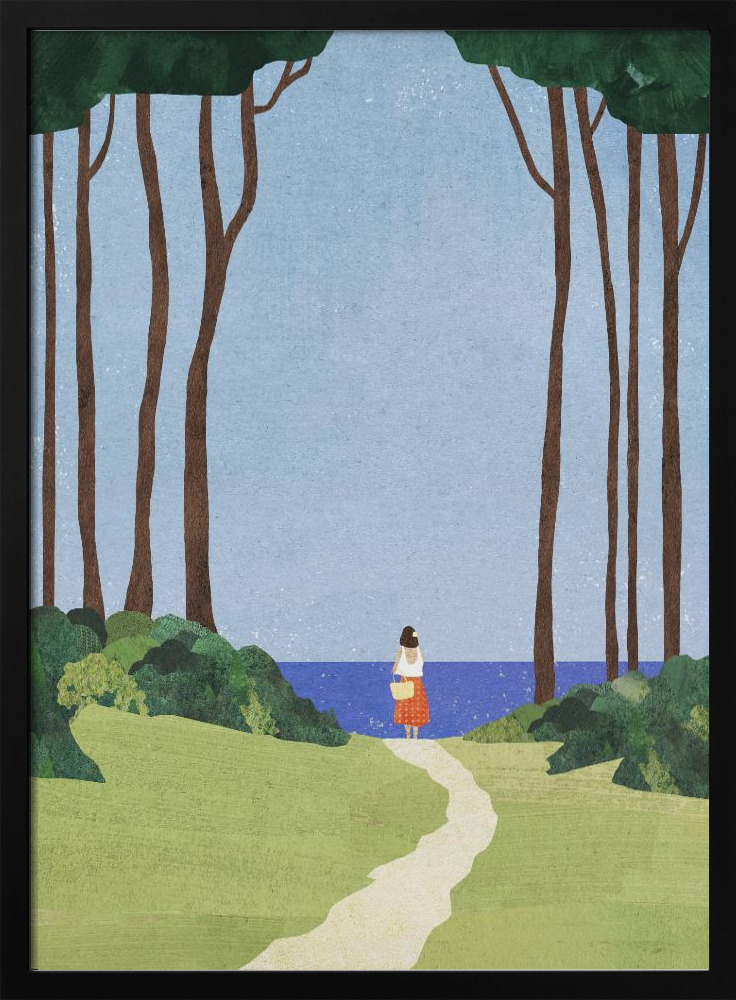Plakat - Day Trip dark wood poster frame