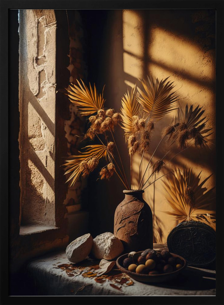 Poster - Still Life Impressions No 10 dark wood poster frame