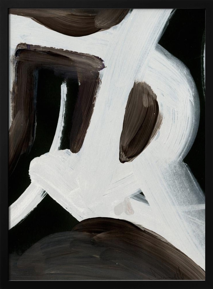Poster - Connected dark wood poster frame