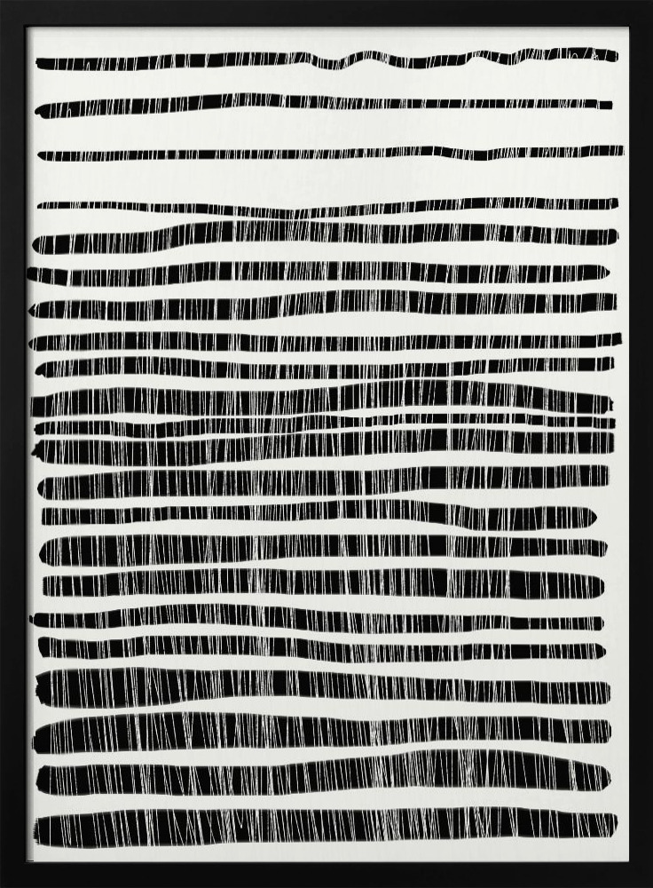 Poster - Lines dark wood poster frame