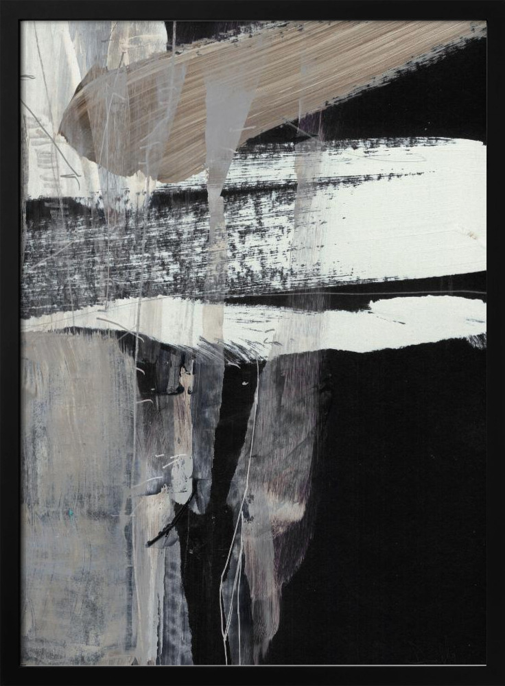 Poster - Falling dark wood poster frame