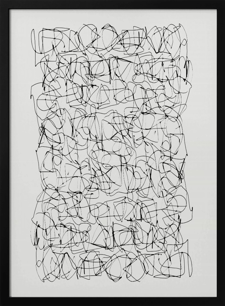 Poster - Circuitry dark wood poster frame