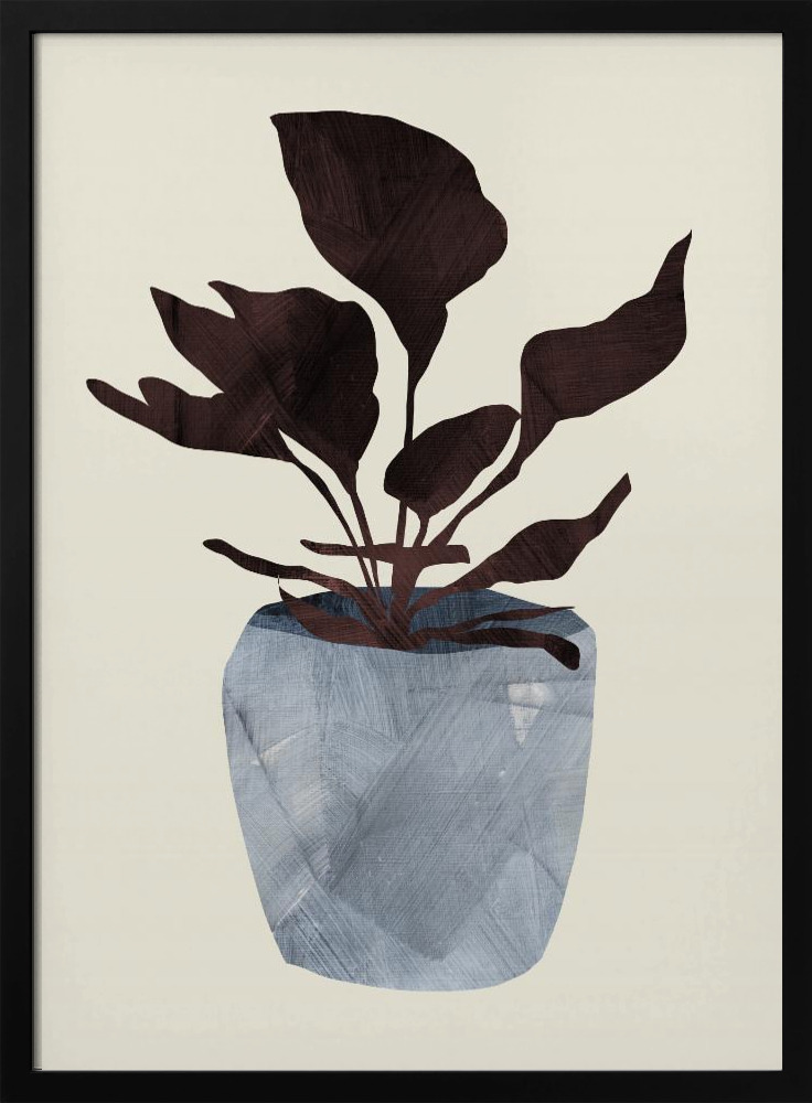 Poster - Country Plant posterframe van donker hout