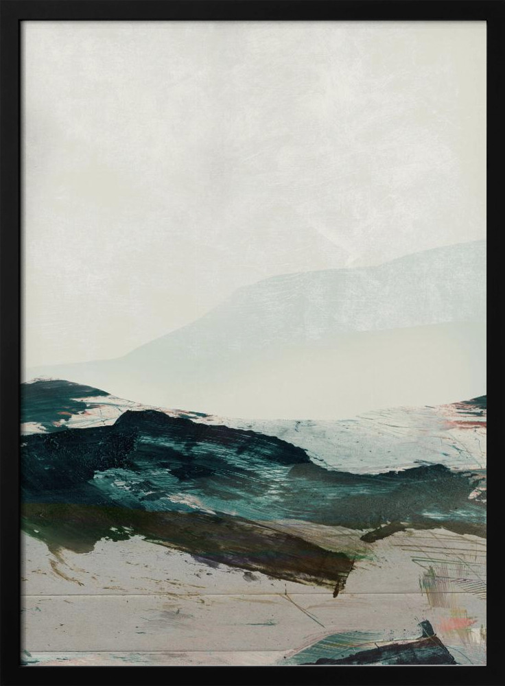 Poster - Mountains No2 dark wood poster frame