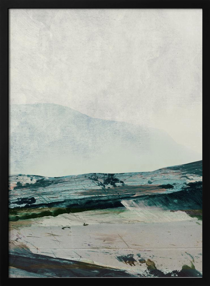 Poster - Mountains dark wood poster frame