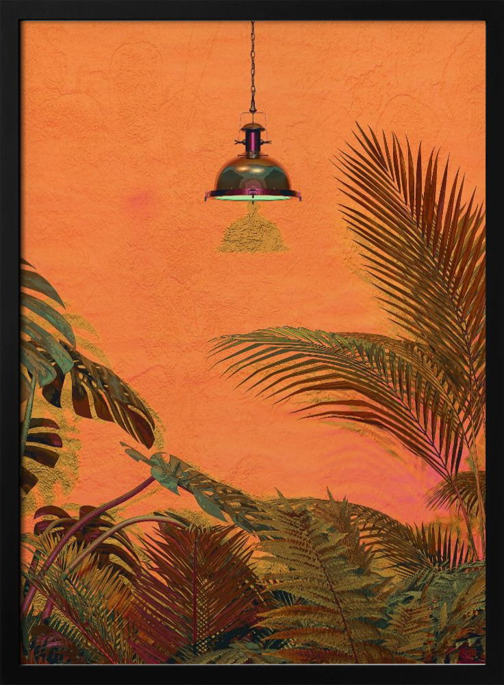 Poster - TROPICAL WALL dark wood poster frame