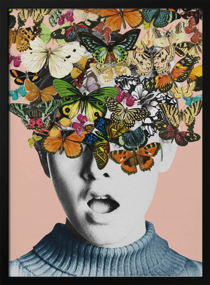 Poster - Twiggy surprise dark wood poster frame