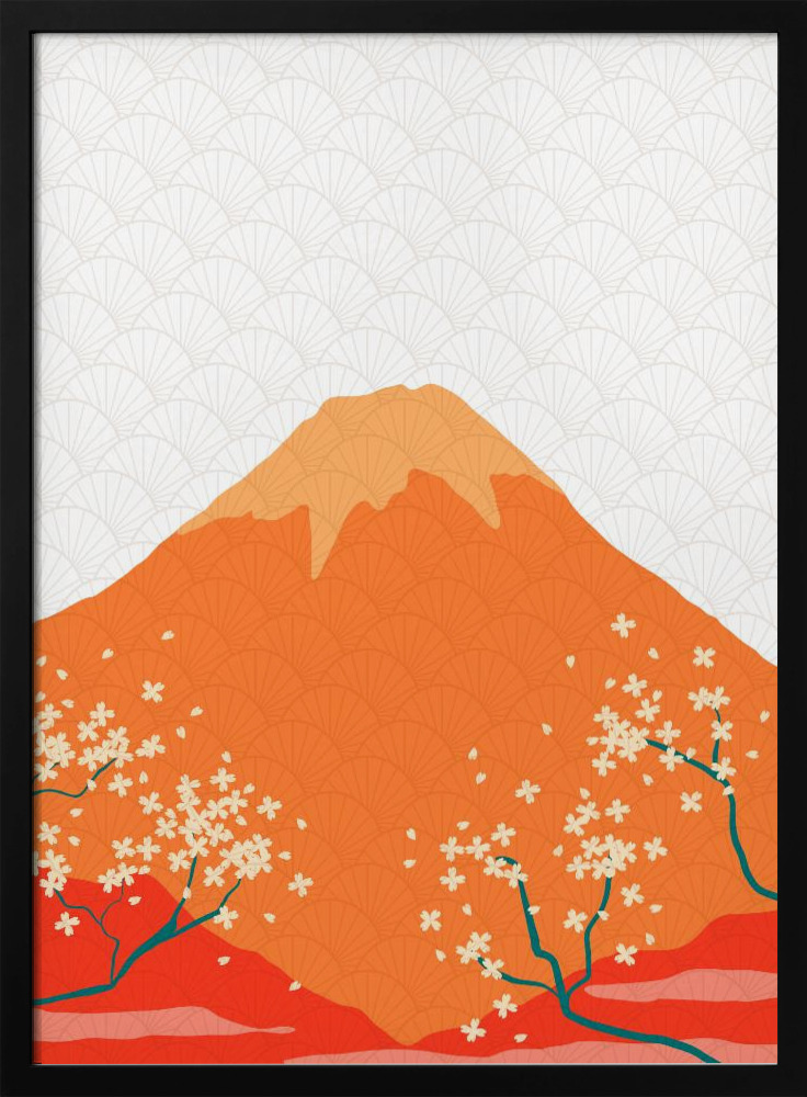 Poster - Sakura Warmth dark wood poster frame