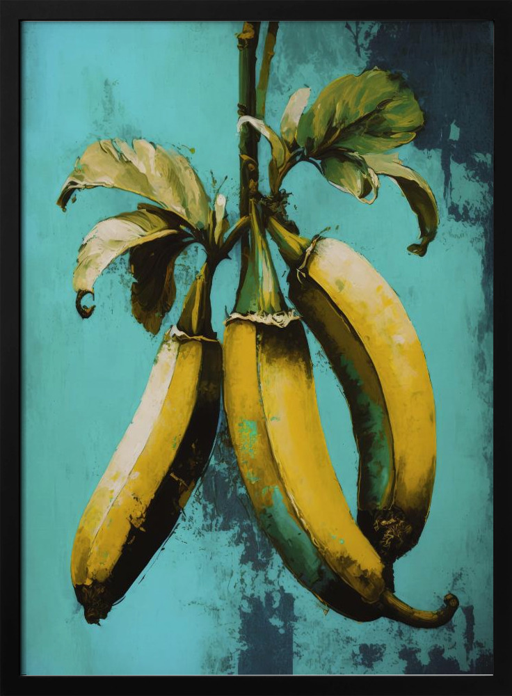 Poster - Ancient Bananas dark wood poster frame
