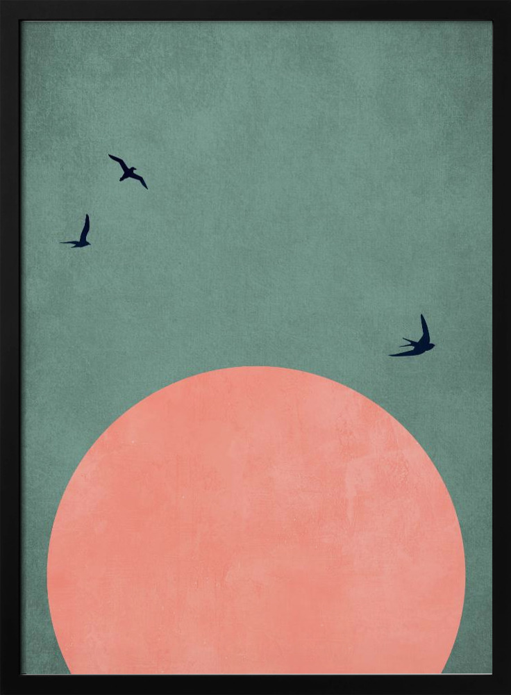 Poster - A Beautiful Day dark wood poster frame