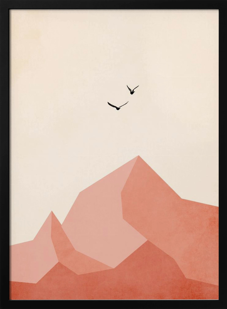 Poster - Zugspitze, Eins dark wood poster frame