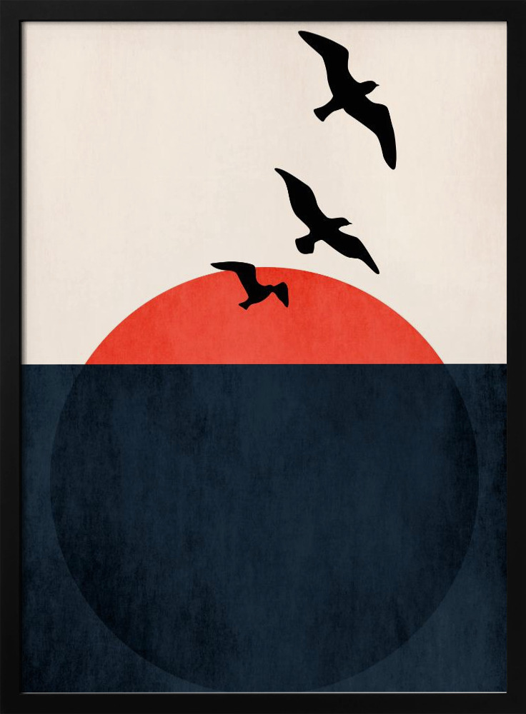 Poster - Sunset Breeze dark wood poster frame