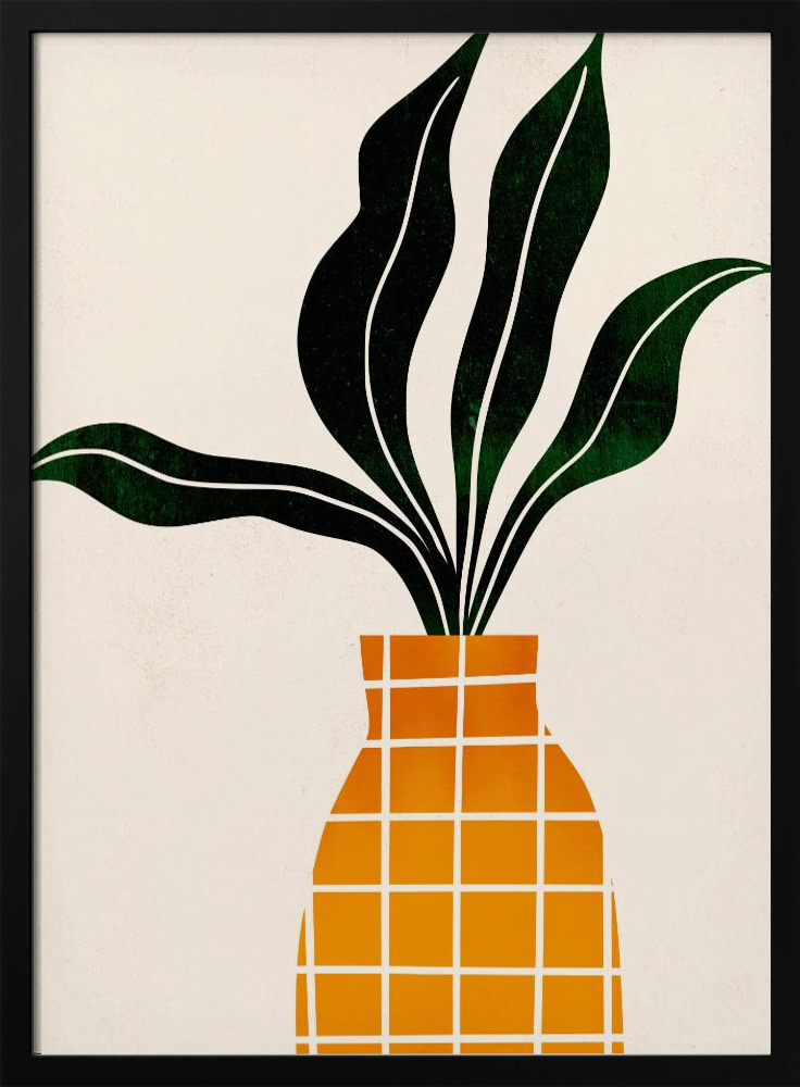 Poster - Peter, the Plant dark wood poster frame
