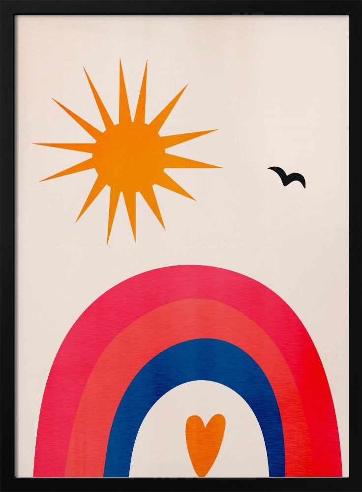 Poster - Happy Days! dark wood poster frame