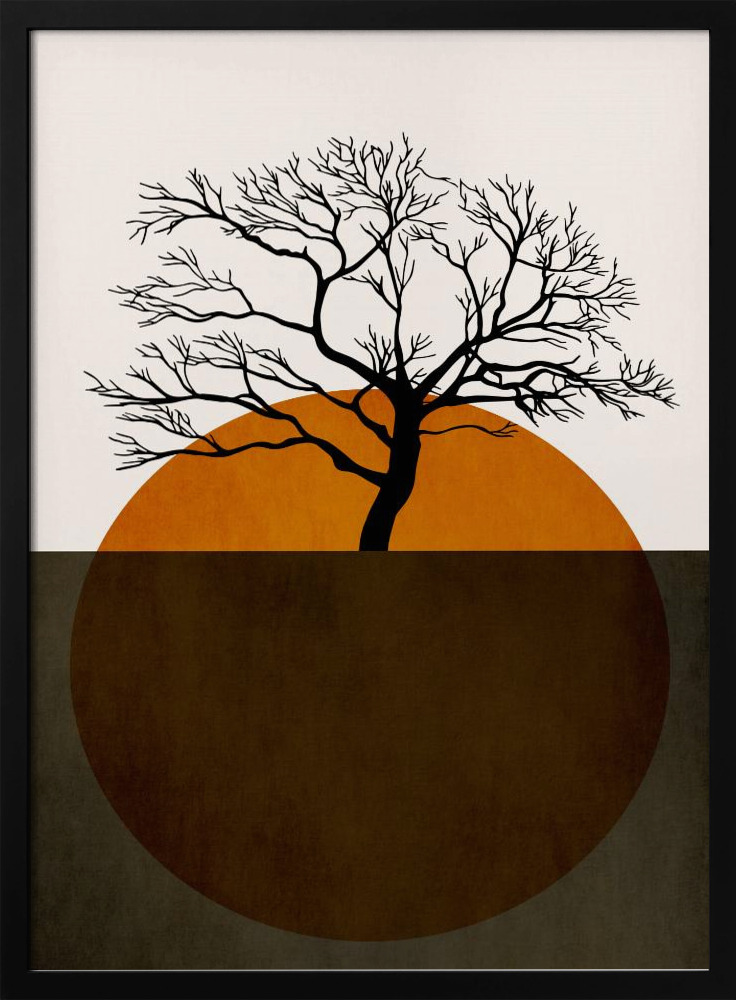 Poster - Winter Days dark wood poster frame