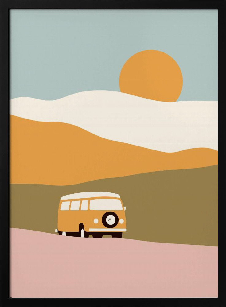 Poster - Van Minimal dark wood poster frame