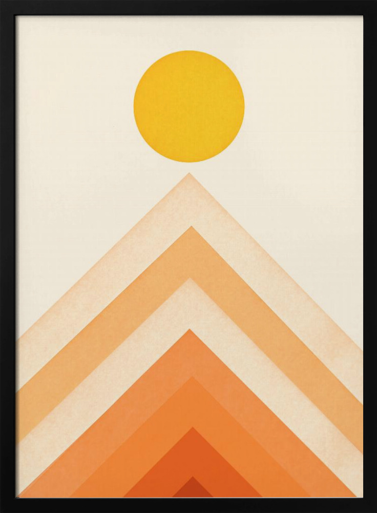 Poster - Mountainscape Nº4 dark wood poster frame