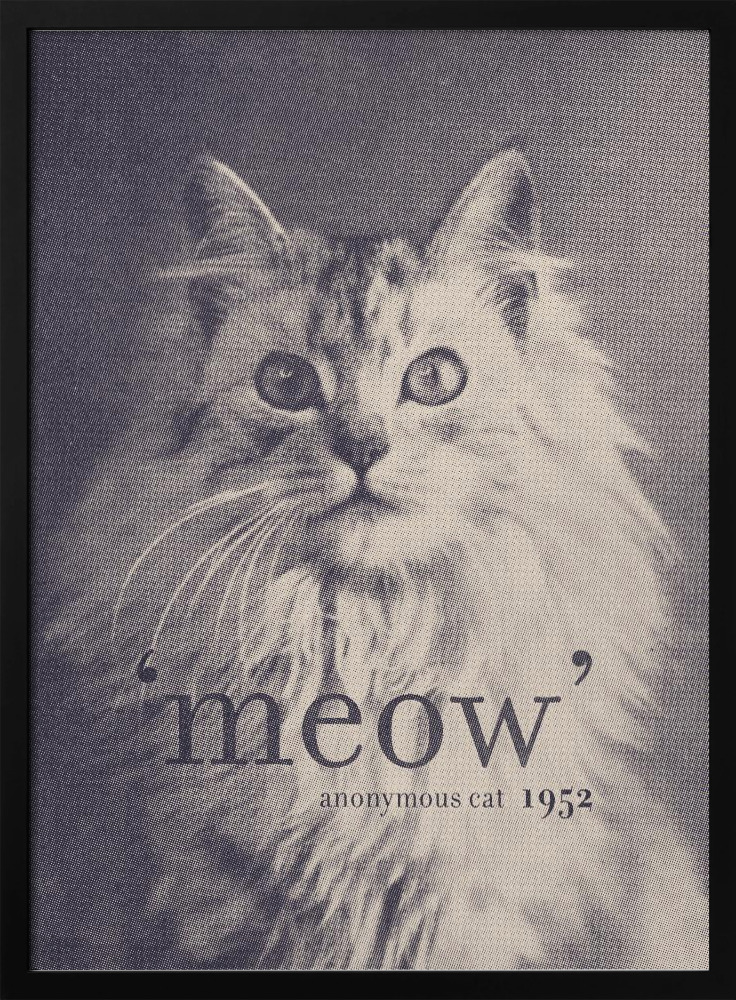 Poster - Famous Quote Cat dark wood poster frame