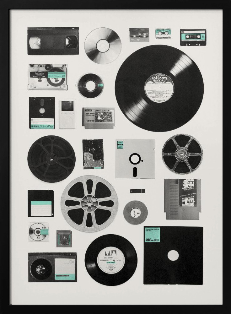 Poster - Data posterframe van donker hout