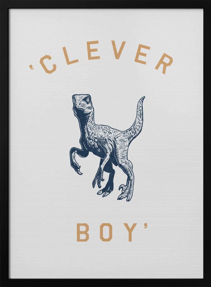 Affiche - Clever Boy cadre de poster en bois foncé