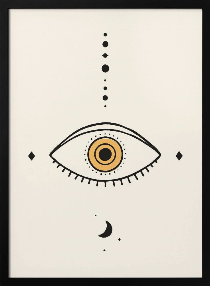 Poster - Universe Eye dark wood poster frame
