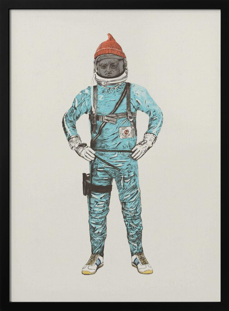 Poster - Zissou In Space dark wood poster frame