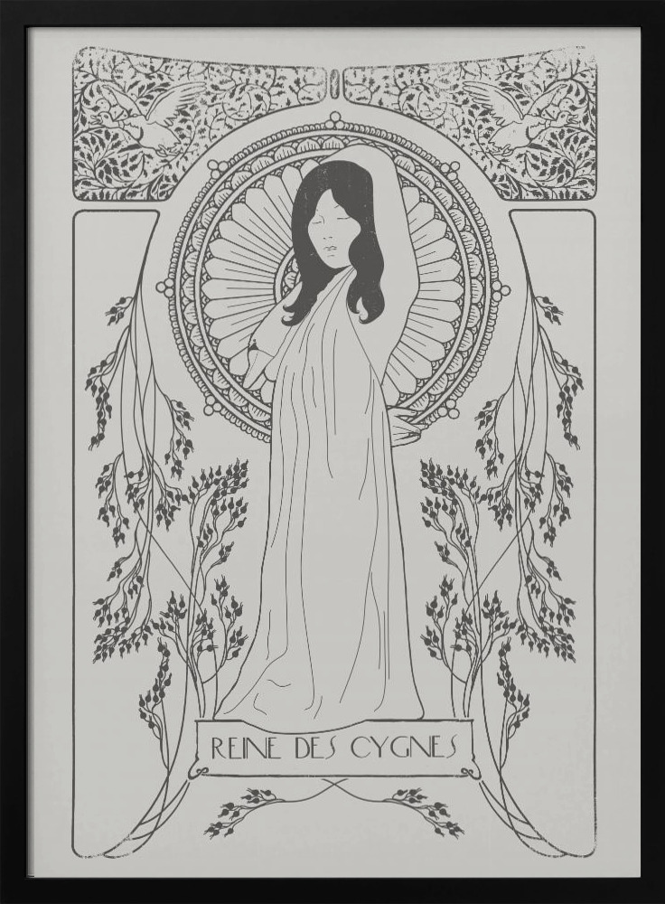 Poster - Reine Des Cygnes Nº1 dark wood poster frame