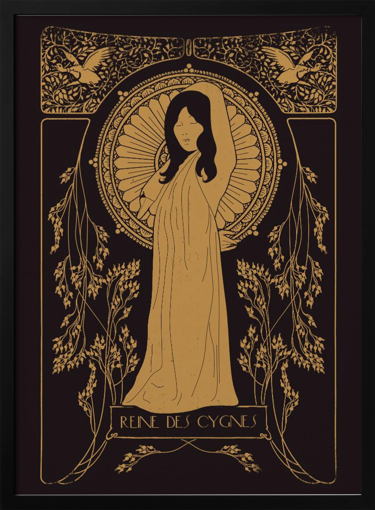Poster - Reine Des Cygnes Nº2 dark wood poster frame
