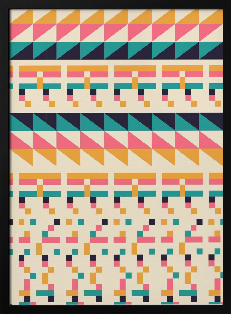 Affiche - Pattern Nº1 cadre de poster en bois foncé
