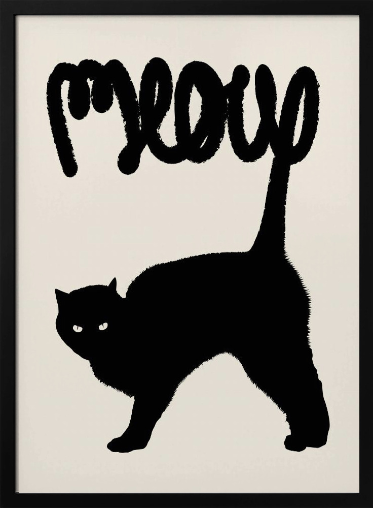 Poster - Meow dark wood poster frame
