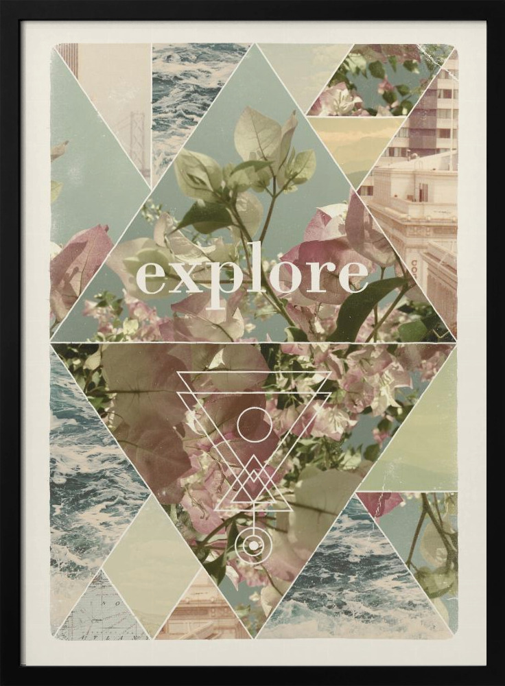 Affiche - Explore I  A1 cadre de poster en bois foncé