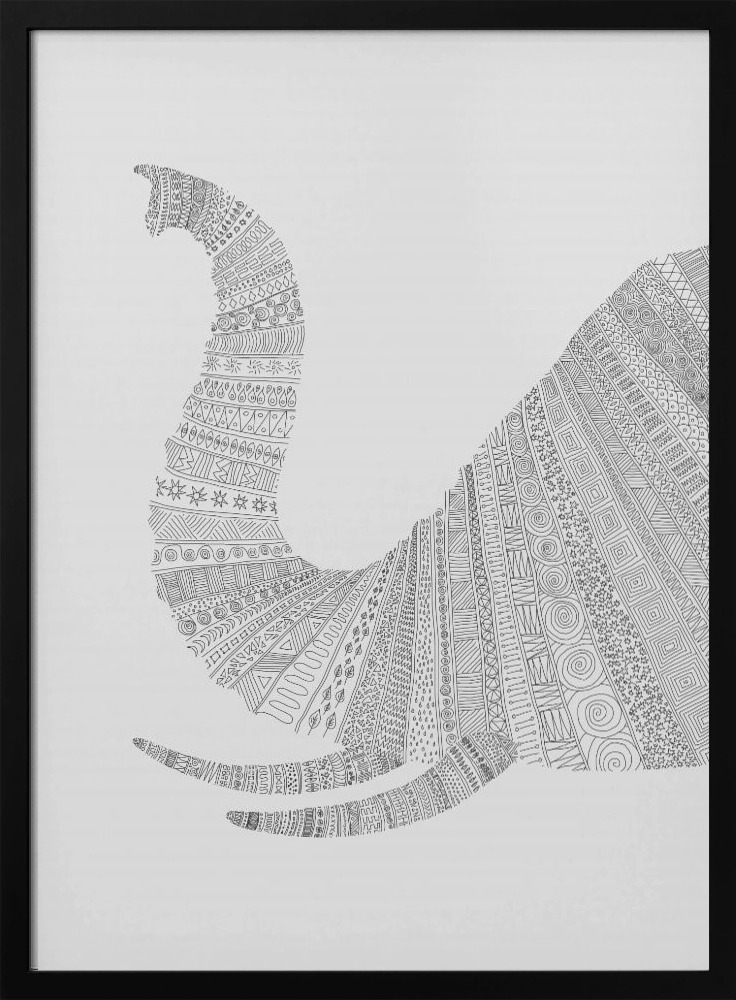 Poster - Elephant Nº5 dark wood poster frame