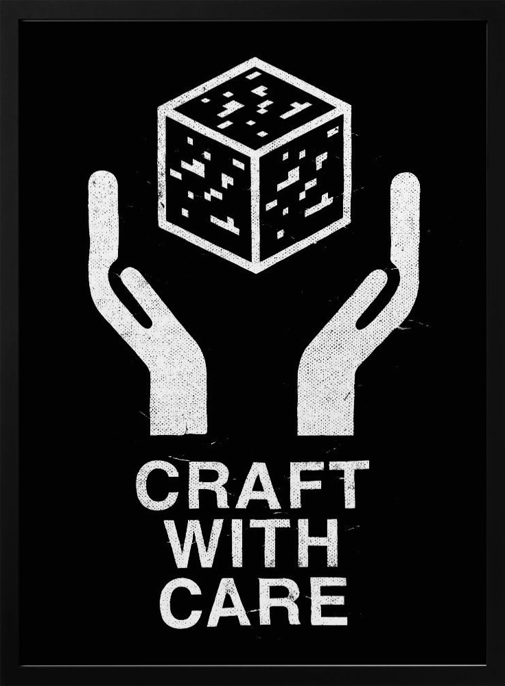 Affiche - Craft With Care Nº2 cadre de poster en bois foncé