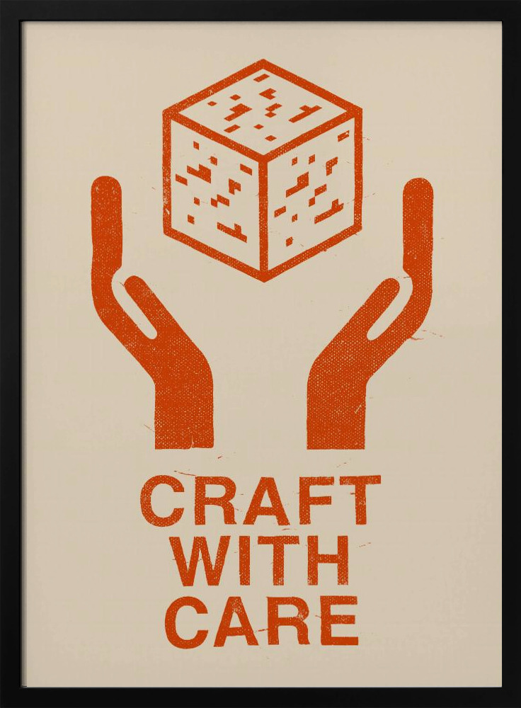Affiche - Craft With Care Nº1 cadre de poster en bois foncé