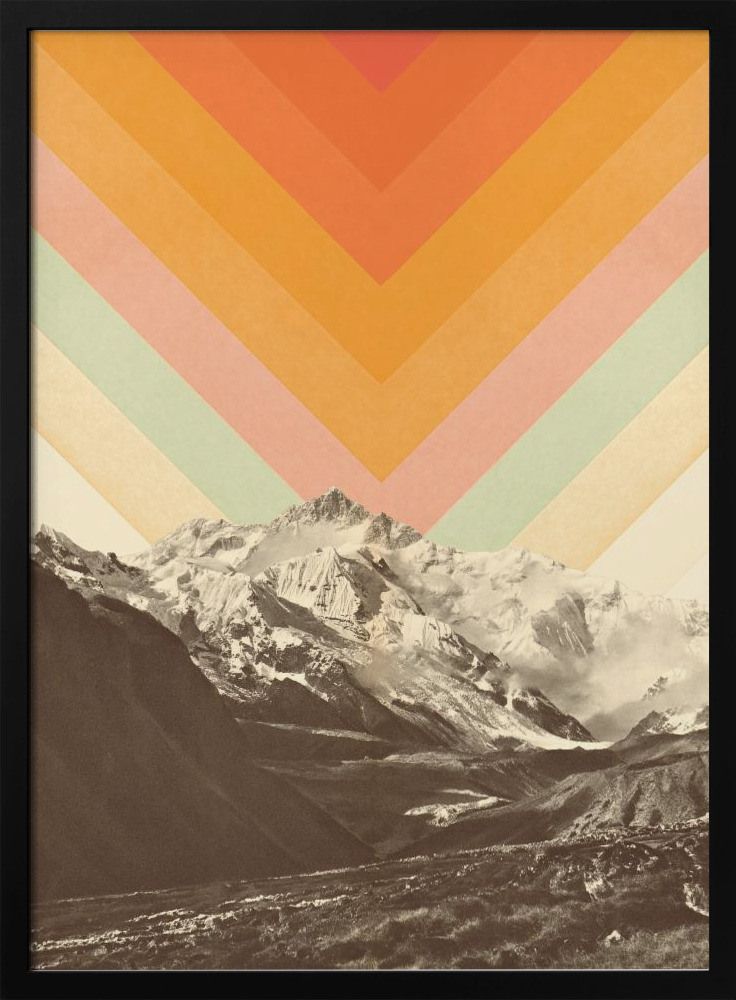 Poster - Mountainscape Nº2 dark wood poster frame