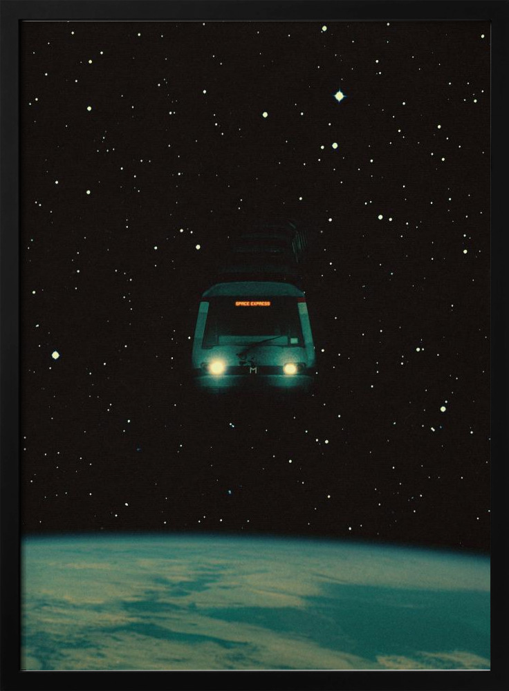 Poster - Space Express dark wood poster frame