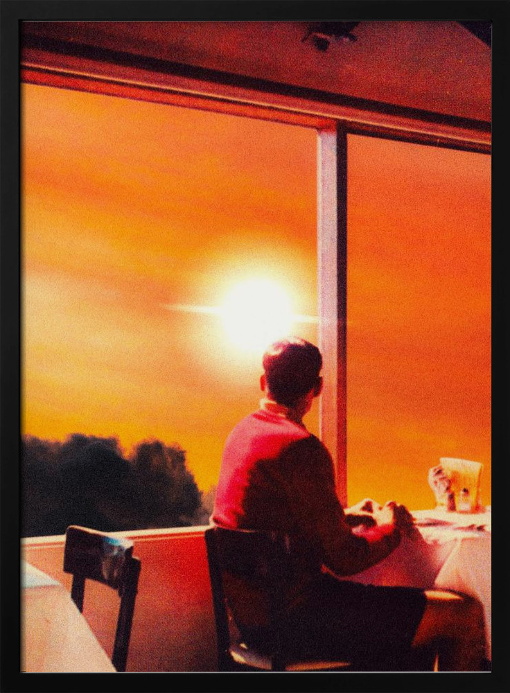 Poster - Patience posterframe van donker hout