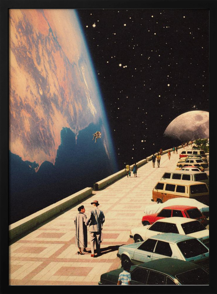 Poster - Space Promenade dark wood poster frame
