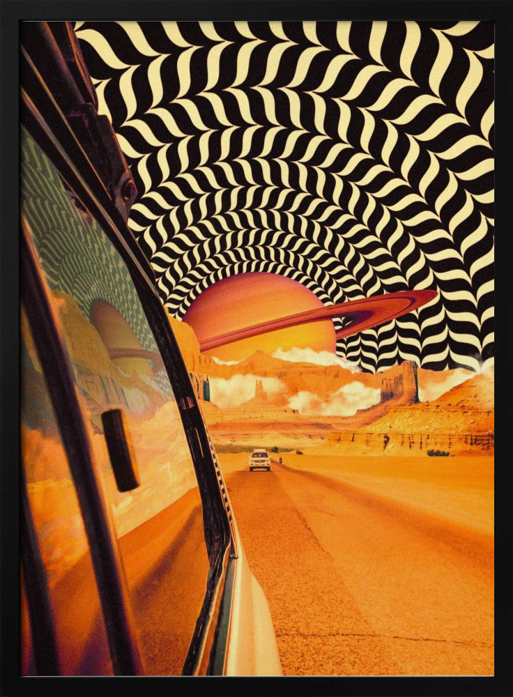 Poster - The Real Road Trip II dark wood poster frame