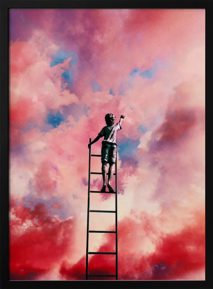 Poster - Cloud Painter dark wood poster frame